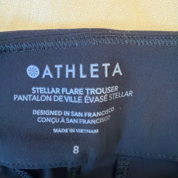 ATHLETA Stellar Flare Trouser Black Size 8 NWOT - Picture 4 of 5